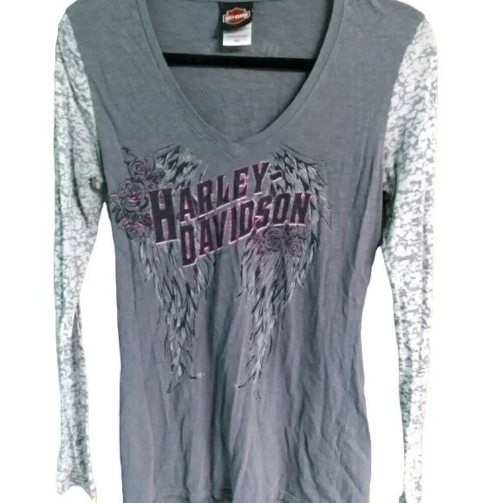 Harley-Davidson Gray Long Sleeve T-shirt